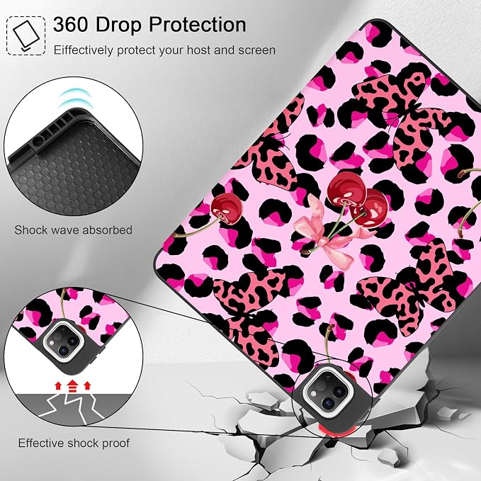 Tuiklol for iPad Pro 11 Inch 4th / 3rd / 2nd / 1st Gen Case 2022 2021 2020 | 2018 Build-in Pencil Holder with Stand TPU Back Cover &amp Trifold Stand &amp Auto Wake/Sleep Tablet Case Black Cat