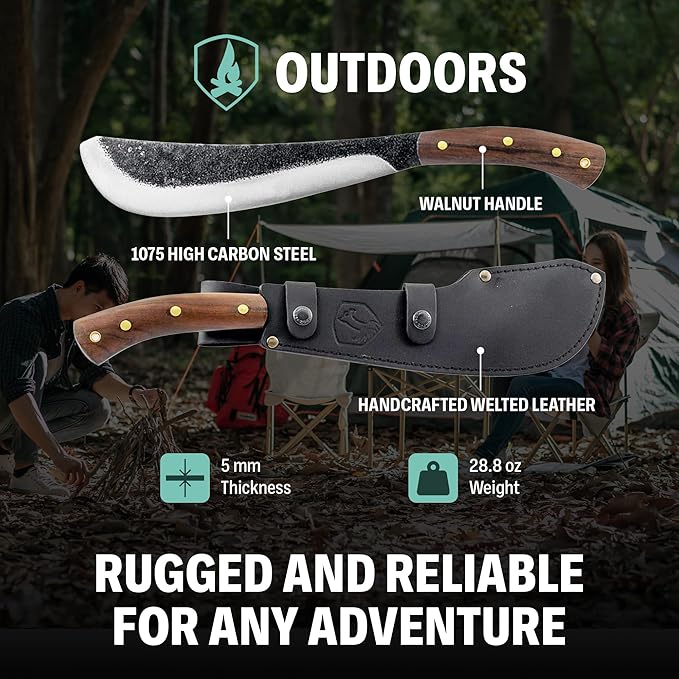 Condor Tool & Knife Survival Machete with Walnut Handle