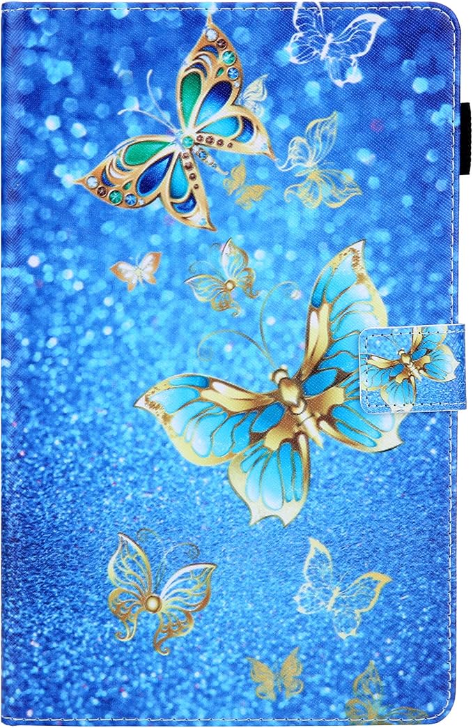 for Galaxy Tab A 8.4 Case 2020 Model (SM-T307/T307U) with Pencil Holder Pockets Multi-Angle Viewing Folio Stand PU Leather Shockproof TPU Cover for Samsung Tab A 8.4 T307 Black Rose Flower