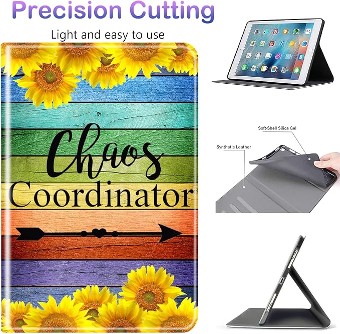Case for iPad 10.2-inch (2021/2020/2019)/ iPad Air 10.5 2019 / iPad Pro 10.5 Multi-Angle Bracket with Automatic Sleep/Wake Protection Case - Babe We Got This