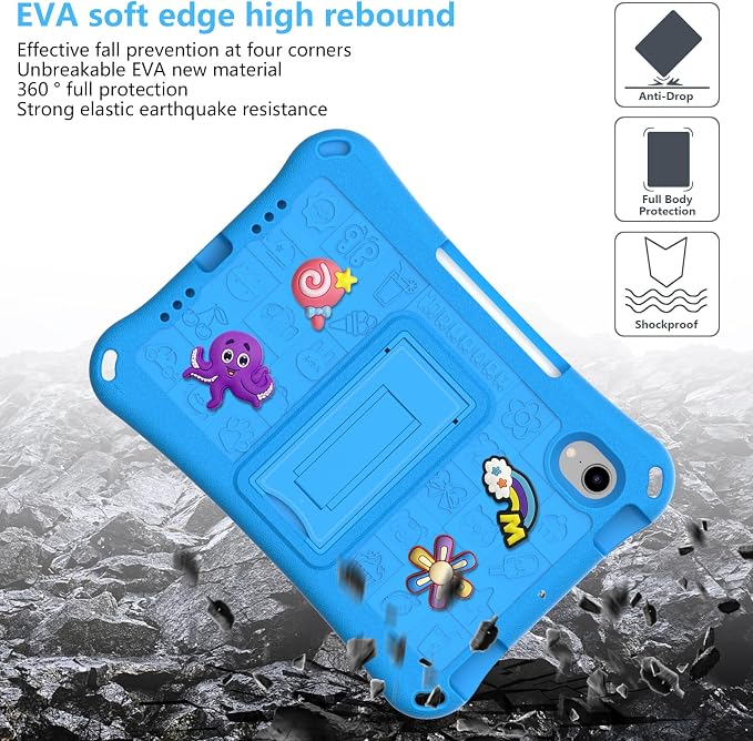 Case for iPad 10.2 Inch 2021/2020/2019/ iPad Pro 10.5 Inch/Air 3rd Gen (2019) Shoulder Strap Kickstand Children Friendly Anti-Scratch Shockproof Case Lightpurple