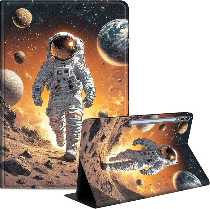 Case for Samsung Galaxy Tab A11 Plus 2026 &amp Galaxy Tab A9+ 11 Slim Smart Stand Cover with Auto Wake/Sleep Shockproof Protective Shell for Work &amp School Astronaut