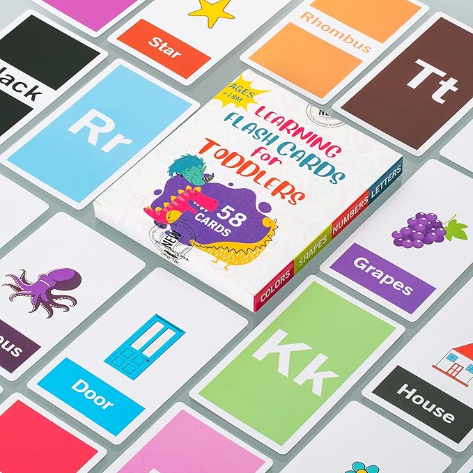 Mr. Pen Alphabet Flash Cards for Toddlers - Double-Sided, 58 Picture Cards, ABC & Number Flash Cards