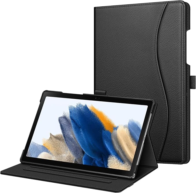 Fintie Multi-Angle Viewing Case for Samsung Galaxy Tab A8 10.5 Inch 2022 | Front Card Pocket Smart Stand Back Cover Auto Wake/Sleep Black