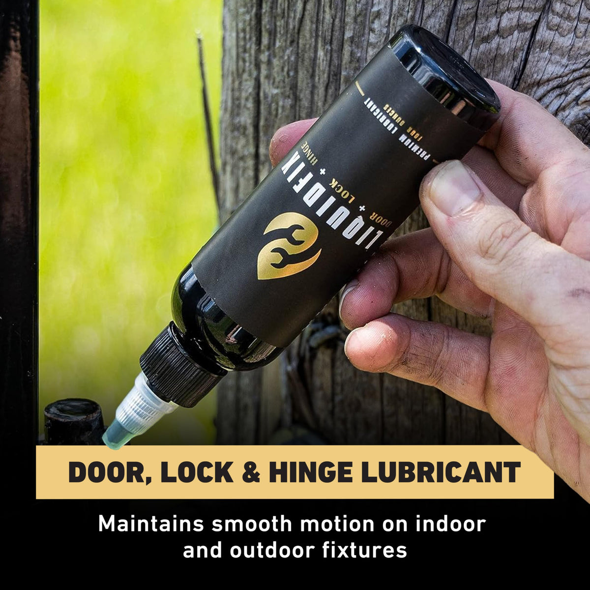 LiquidFix Door, Lock, and Hinge Lubricant | 4 oz Dropper + 0.5 Needle Combo Pack - Door & Sliding Long-Lasting Squeaky Oil for Hinges Glass Doors