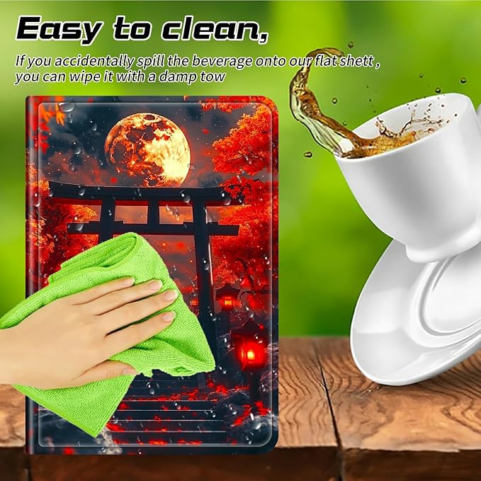 for Walmart Onn 10.1 2024 Onn 10.1 Gen 4 Universal Tablet Case 360 Degree Rotating Kickstand Protective Stand Case with Multiple Viewing PU Leather Shell Case Black Book Cat