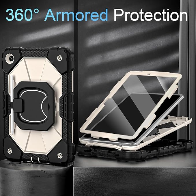Auizotl Case for Samsung Galaxy Tab A11+/A9+ Plus 11 Inch with Screen Protector/Rotating Stand/Pen HolderMilitary Grade Shockproof Cover for Galaxy Tab A11 Plus /A9 Plus CasesBlack