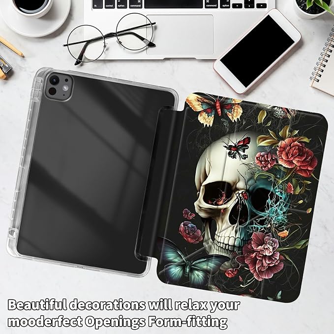 for iPad 10.2 &amp 10.5/iPad 9th/8th/7th Generation 10.2 2021 2020 2019 Case Mutil Angles Folding Y-Shaped Stand Cover with Pencil Holder Auto Wake/SleepAmerican Flag and Cow
