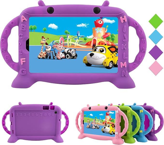 Case for Samsung Galaxy Tab A 8.4 SM-T307 (2020) - Shockproof Silicone Kids Friendly Soft Protective Cover with Handles for Galaxy Tab A 8.4 2020 Release - Stands on Its Own (Blue)