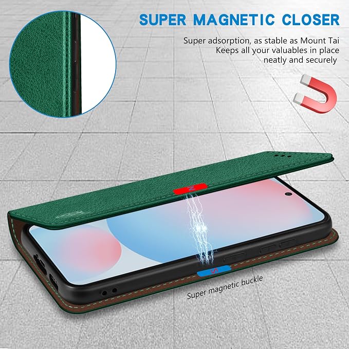 ZZXX for Samsung Galaxy S25 Wallet Case with [RFID Blocking] Card Slot Stand Strong Magnetic Leather Flip Fold Protective Phone Case for Samsung Galaxy S25 Case Wallet(Black-6.2 inch)