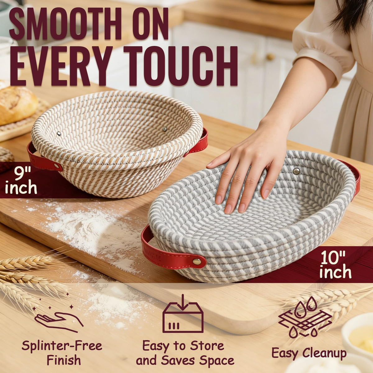 Sourdough Starter Kit, Sourdough Bread Baking Supplies, Sourdough Kit Home and Kitchen, Sourdough Bread Basket, Sourdough Starter Jar,Sour Dough Kit Tools,Bread Proofing Basket, Sourdough Jar