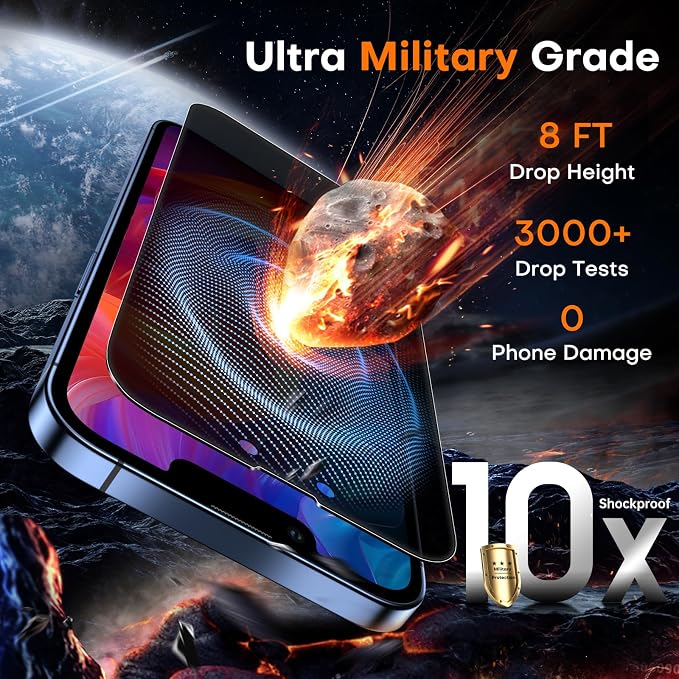 TOCOL for iPhone Air Screen Protector 9H Hardness Military Grade Shatterproof HD Tempered Glass Full Coverage Easy Installation 2 Pack