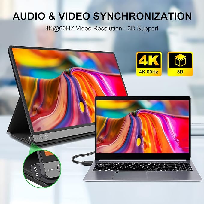 AGVEE 3 Pack (Short Side Inward) 180 Degree Angled Mini HDMI Male to HDMI Female Adapter, U-Shaped 4K@60HZ Converter Coupler Connector Extender for Portable Display Monitor Accessories, Black
