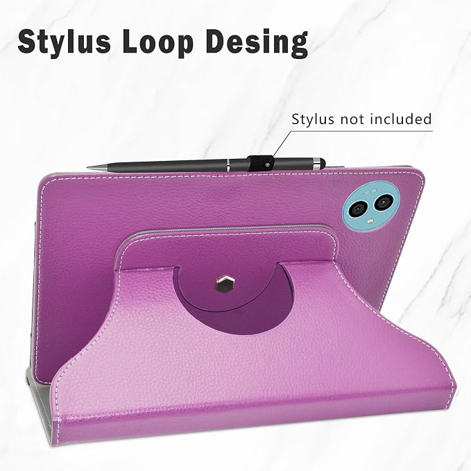 LiuShan for TECLAST P50 CaseDOOGEE U11 Case，U11 PRO Case，360 Degree Rotation Stand PU Cover for 11 TECLAST P50 2024/TECLAST P50S/DOOGEE U11/U11 PRO Tablet(Not Fit TECLAST P50 2025)Black