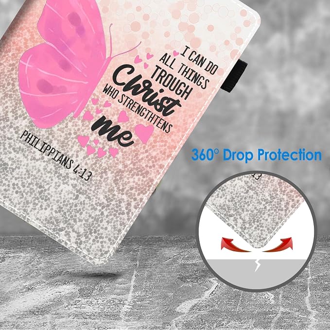 Case for Amazon Kindle Fire HD 10 Tablet 10.1 (9th/7th Generation 2019/2017 Release) Slim Folding Stand Folio Cover with Card Slot &amp Auto Wake/Sleep - African American Girl