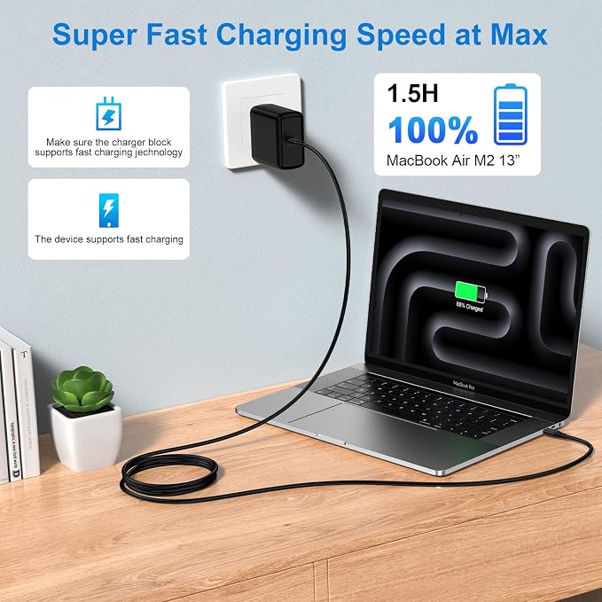 65W USB C Charger Fast Charging for Samsung Galaxy S26 Ultra S26+ S26 S25 Ultra S25 FE A37 A57 A17 A16 A36 S24 S23 A26 A56 Samsung Super Fast Charger 6FT USB C to C Cable Android Phone Charger Cord