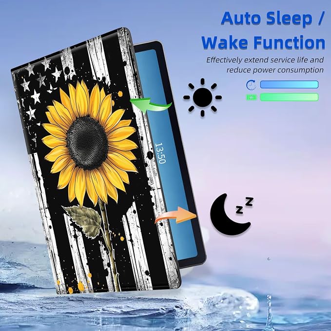 for Amazon Fire Max 11 2023 Release Table Case 11'' Rotating Auto Wake Sleep Leather Table Case for Amazon Fire Max 11 2023 Release Stand Bird Flowers Design for Woman Man