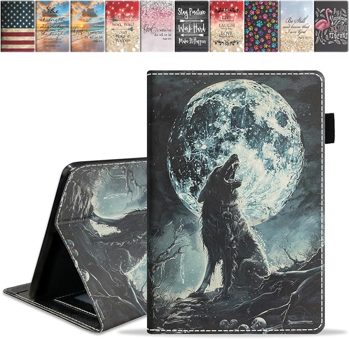 Case for Amazon Kindle Fire HD 8/Fire HD 8 Plus Tablet (12th/10th Generation 2024/2022/2020 Release) Slim PU Leather Cover with Card Slot &amp Auto Wake/Sleep African American Women