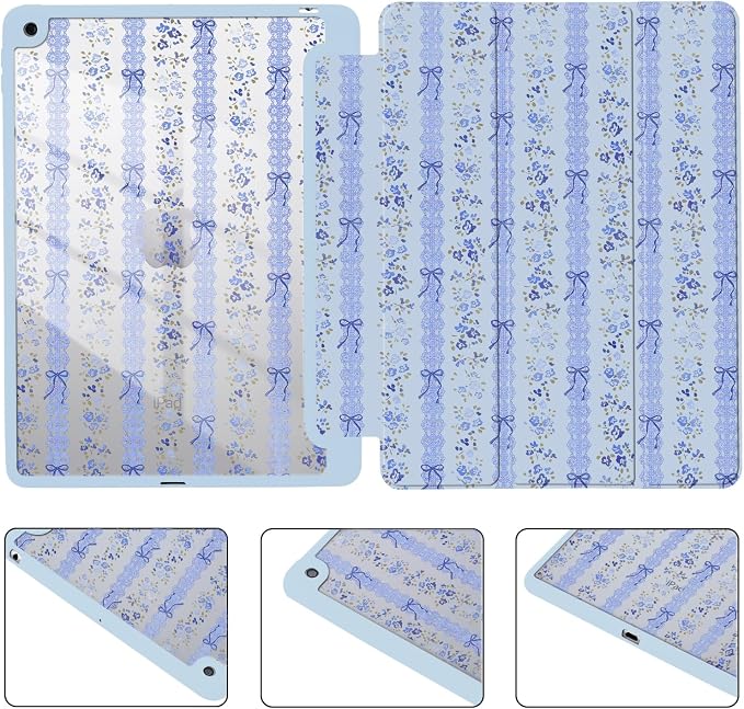 Joyland Leopard Print for iPad 10th Generation Case 10.9 inch 2022/iPad (A16) 11th Gen 11 2025Built-in Pencil Holder with Shockproof Cover Clear Transparent Back Shell Auto Wake/SleepBlack