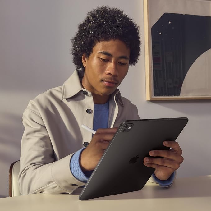 Apple Pencil Pro: Latest Model - Device Compatibility Check Required - Pixel-Perfect Precision Tilt and Pressure Sensitivity Perfect for Note-Taking Drawing and Art. Charges and Pairs Magnetically