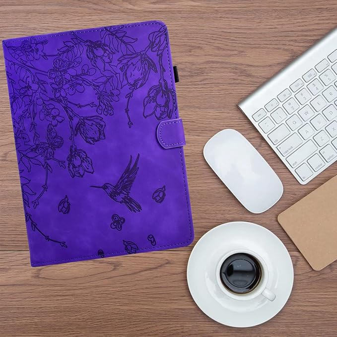 Case for iPad 9th/8th/7th Generation iPad 10.2 Case (2021/2020/2019 Model iPad 9/8/7 Case) PU Leather Folio Folding Stand Cover for iPad 10.2 inch Auto Wake/Sleep Hummingbird