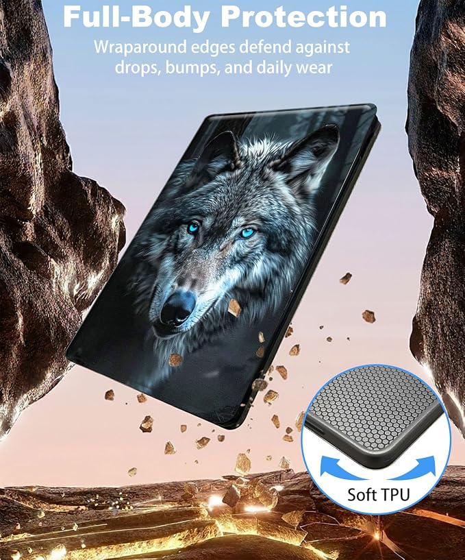 for iPad 11th Generation (A16 2025) 11 / iPad 10th Gen 10.9 2022 Case 360° Rotating PU Leather Stand Cover with Auto Sleep/Wake Shockproof TPU Backl Two Dragons Fighting