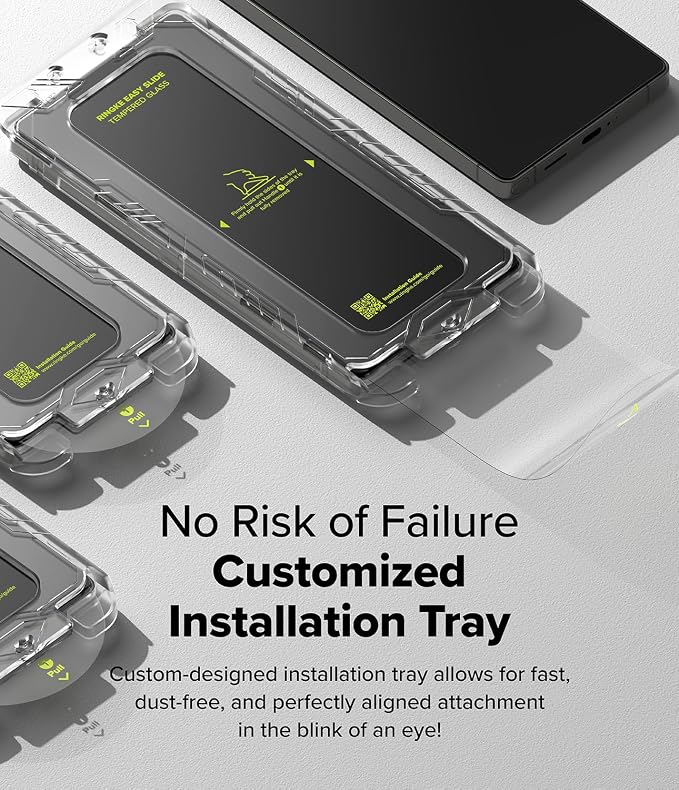 Ringke for Samsung Galaxy A35 5G Screen Protector [Easy Slide 2 Pack] | Easy Installation with Alignment Tool Case Friendly Premium 9H Hardness Tempered Glass
