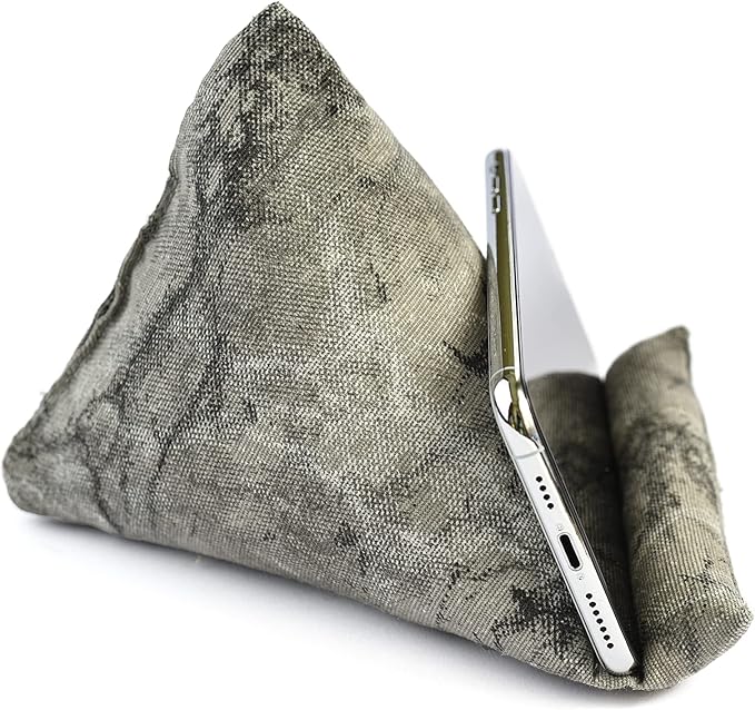 Handmade Phone Pillow Holder - The Wedge Mobile Device Stand - Fabric Phone Stand for All iPhones All Smartphones! 7 x 6.1 x 5.5 Inches (ABC)