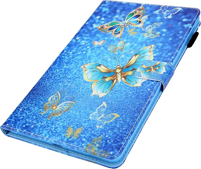 for Galaxy Tab A 8.4 Case 2020 Model (SM-T307/T307U) with Pencil Holder Pockets Multi-Angle Viewing Folio Stand PU Leather Shockproof TPU Cover for Samsung Tab A 8.4 T307 Black Rose Flower