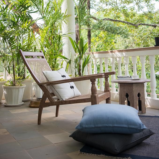 24 x 24 Outdoor Pillow Insert Large Throw Pillow Inserts Pack of 2 Water Resistant Patio Furniture Pillows Decorative Porch Couch Pillows Premium Square Sofa Pillow, White