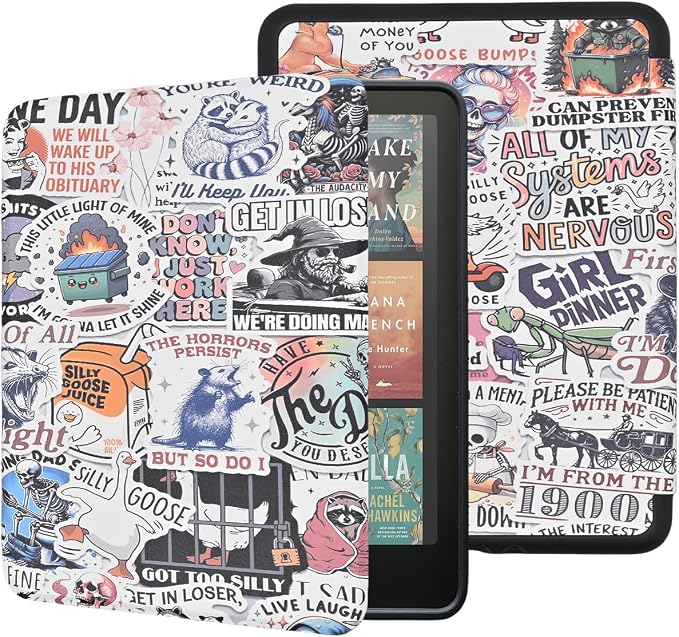 Case for Kindle Paperwhite 12th Gen 2024. Kindle Colorsoft Signature Edition Lightweight PU Leather Protective Cover with Auto Sleep/Wake Hand Strap Baseball