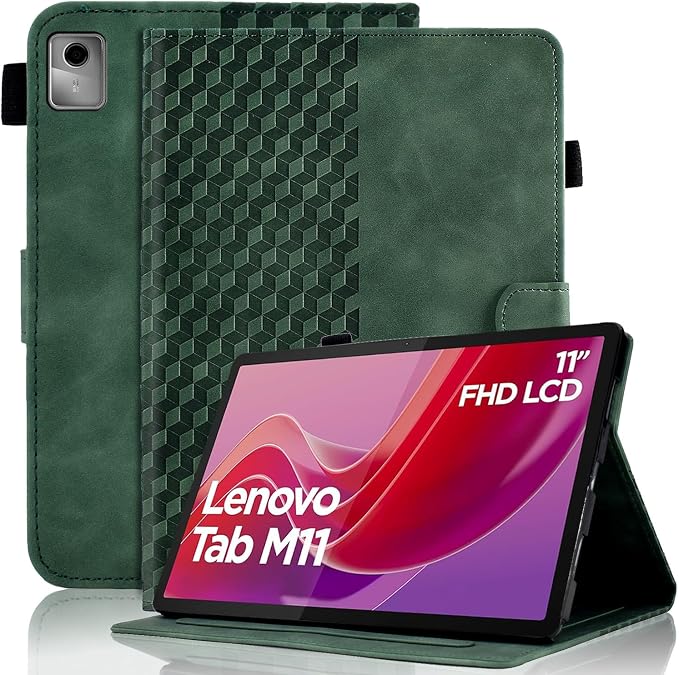 Case for Lenovo Tab M11/Tab K11 LTE 11 2024 Cover (Model:TB330FU) Magnetic PU Leather Folio Adjustable Stand Case Foldable Card Holder Multi-Angle Lenovo Tab M11Black