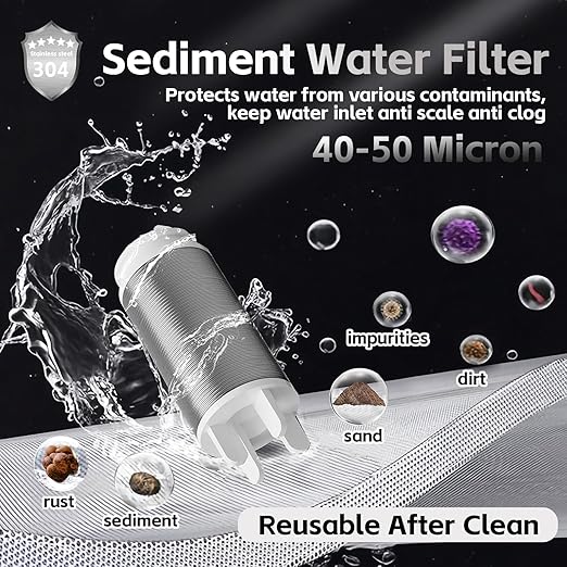 FA20 Brass Sediment Filter, Reusable Washer Water Filters, Traps Sand, 40