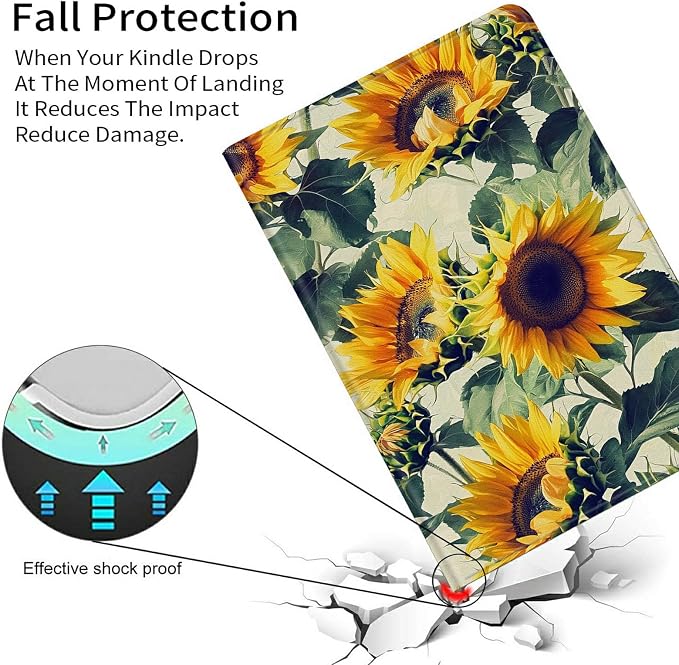 Case for Kindle Scribe 10.2 Inch (2022 Released) PU Leather Cover with Auto Sleep Wake for 10.2 Kindle Scribe Alpaca with Glasses