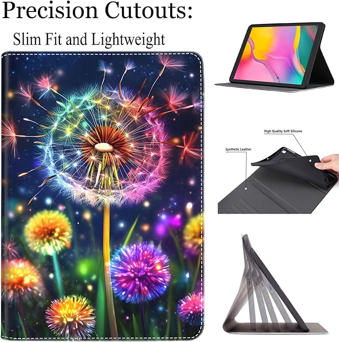 Case for New iPad (A16) 11th Generation 11 Inch 2025 for iPad 10th Generation 10.9 2022 Multi-Angle Smart Stand Cover Auto Sleep/Wake Halloween Panda Wizard and Pumpkin