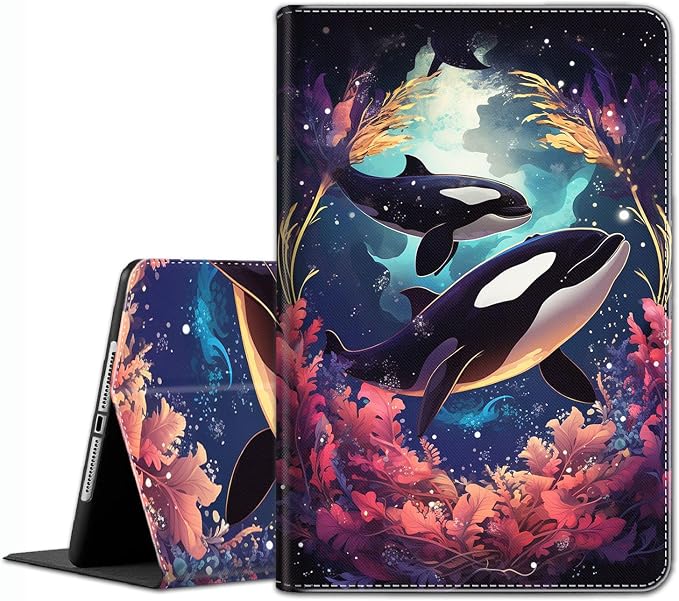 Case for iPad A16 11th Gen 11 Inch (2025) 10th Gen 10.9 Inch (2022) Model A3354 A3355 A3356 A2696 A2757 A2777 ，Slim Fit Standing Cover with Auto Sleep/Wake，Frog Playing Guitar
