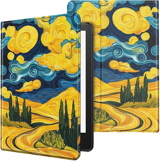Case for All-New Kindle Paperwhite 12th Generation 7 inch 2024 &amp Kindle Colorsoft Signature Edition 2024 Lightweight Protective PU Leather Smart Stand Cover with Auto Wake Sleep - a Beautiful Gala