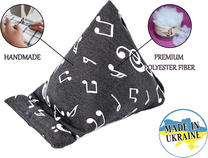 Handmade Phone Pillow Holder - The Wedge Mobile Device Stand - Fabric Phone Stand for All iPhones All Smartphones! 7 x 6.1 x 5.5 Inches (ABC)