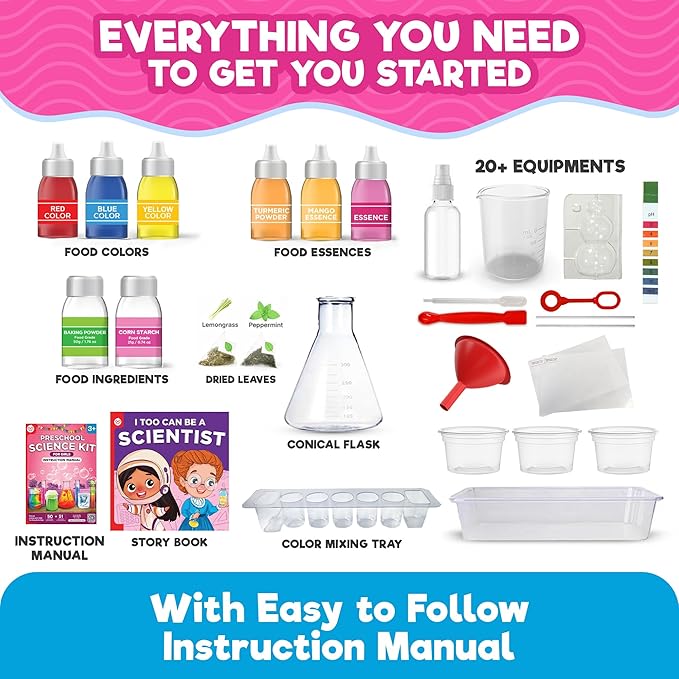 Doctor Jupiter Preschool Science Kit for Girls Ages 3-5 | Toddler Learning Activities, Birthday Gift Ideas for 3-4-5 Year Old Girls | Learning & Educational Toy STEM Kit with 100+ Experiments