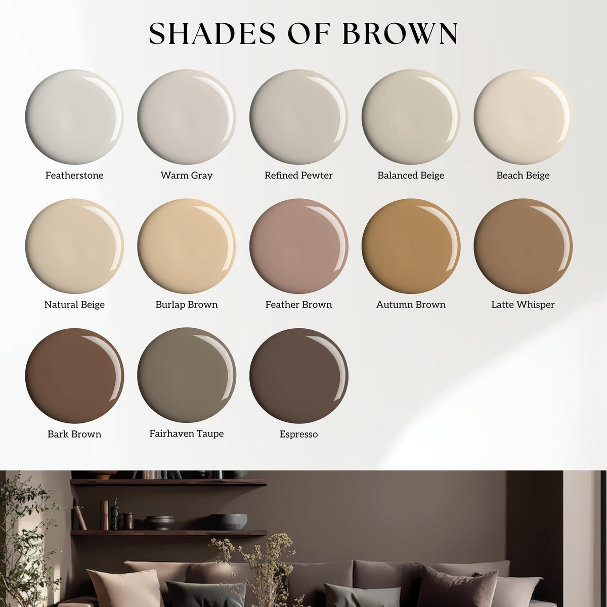 EVOLVE Interior Paint & Primer, Satin (Refined Pewter), 5 Gallon – Available in 50+ Colors, One-Coat Coverage, Excellent Hide, Low VOC, Low Odor, Washable Interior Paint