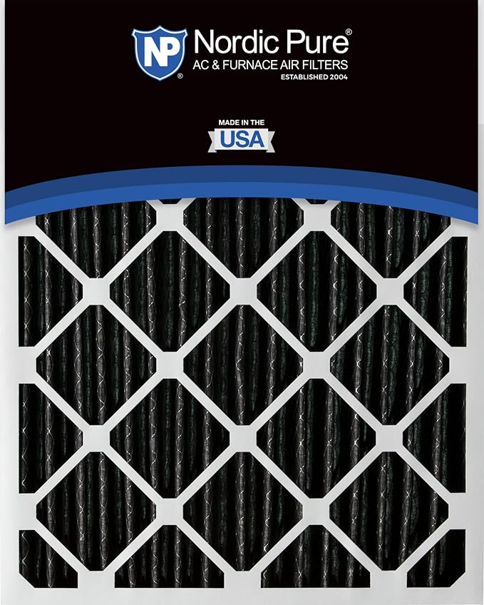 Nordic Pure 16x30x1 Furnace Air Filters MERV 8 Pleated Plus Carbon 4 Pack