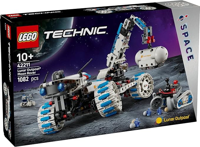Lego 42211 Technic, Lunar Outpost(R) Moon Explorer Car, Toy, Birthday Gift, Blocks, Boys, Girls, Kids, 10, 11, 12 Years, Elementary School, Space Science