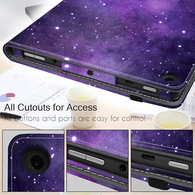 Folio Case for 10.1 Inch Previous Fire HD 10 Tablet | Famavala Stand Cover for [7th/9th Generation 2017/2019 Released] (BlueSky)