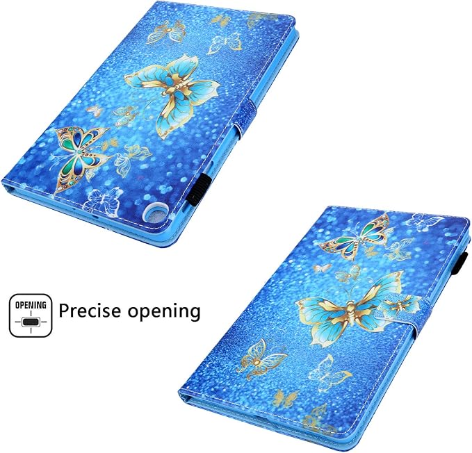 for Galaxy Tab A 8.4 Case 2020 Model (SM-T307/T307U) with Pencil Holder Pockets Multi-Angle Viewing Folio Stand PU Leather Shockproof TPU Cover for Samsung Tab A 8.4 T307 Black Rose Flower