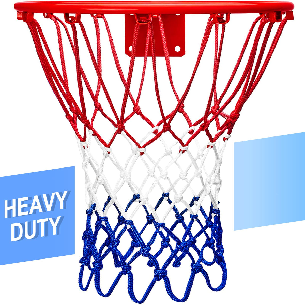 LAO XUE Upgraded Thickening Heavy Duty Basketball Net,18 Inch Hoop