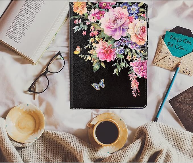 Case for iPad 9th/8th/7th Generation iPad 10.2 Case (2021/2020/2019 Model iPad 9/8/7 Case) PU Leather Folio Folding Stand Cover for iPad 10.2 inch Auto Wake/Sleep Hummingbird