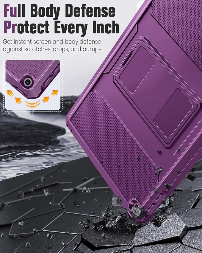 MoKo Shockproof Case Fit 2018/2017 iPad 9.7 6th/5th Generation Black | Heavy Duty Shockproof Full Body Rugged Hybrid Cover with Built-in Screen Protector for Apple iPad 9.7 Inch 2018/2017