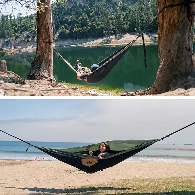 Suparpine II Hammock for Camping with Straps Included (Deep Moss, Double)