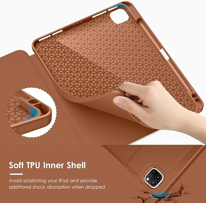 VIKESI Case for iPad Pro 11 inch (M5/M4) 2025/2024Multiple Angles Magnetic Stand CoverShockproof BackPencil Holderand Auto Sleep/WakeBlack
