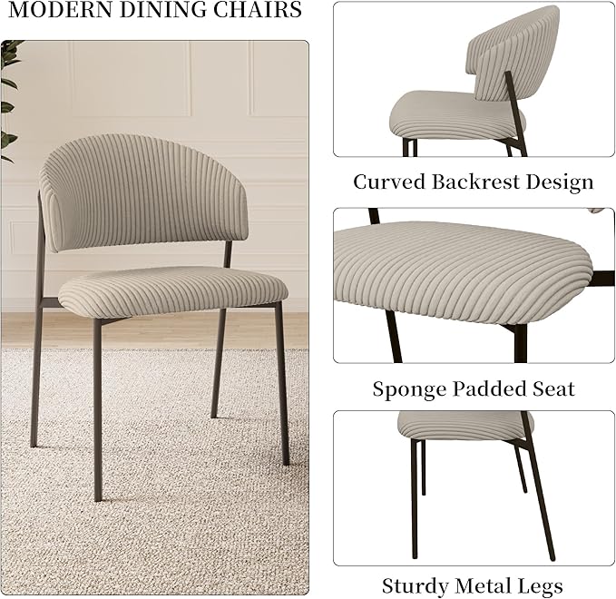 43.3 Inch Round Dining Table Set for 4, Modern Small Kitchen Coffee Set for Dining Room Kitchen Apartment (Walnut Table + 4 Grey Shell Chairs)